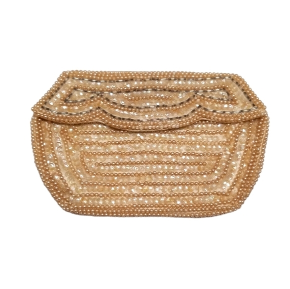 Vintage Handbags - {Vintage} 1940'S Beaded Evening Bag or Clutch